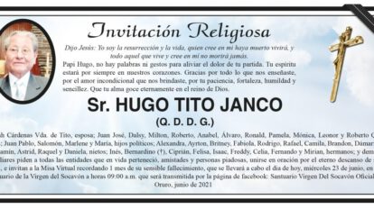 Obituario de Hugo Tito Janco