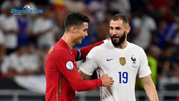 Cristiano Ronaldo y Karim Benzema en la Eurocopa 2020