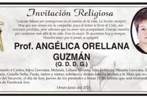 Invitación Religiosa para Prof. ANGÉLICA ORELLANA GUZMÁN