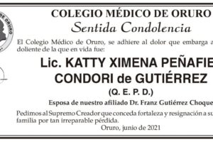 Lic. Katty Ximena Peñafiel Condori Q. E. P. D.