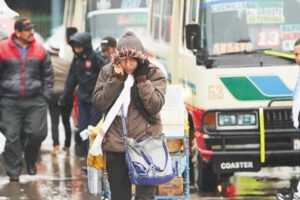 Frente frío en Bolivia afectará a seis departamentos