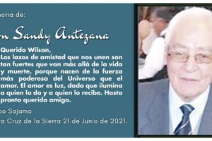 Obituario de Wilson Sandy Antezana