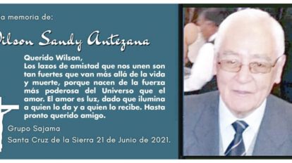 Obituario de Wilson Sandy Antezana