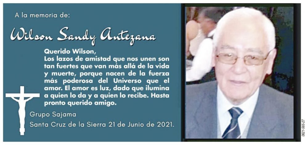 Obituario de Wilson Sandy Antezana