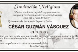 Invitación Religiosa César Guzmán Vásquez