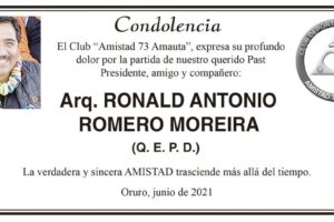 Condolencia por Ronald Antonio Romero Moreira