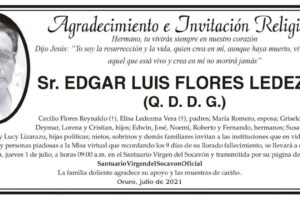 Agradecimiento e Invitación Religiosa por Edgar Luis Flores Ledezma
