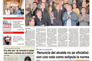 Portadas impresas del periódico La Patria