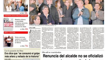 Portadas impresas del periódico La Patria