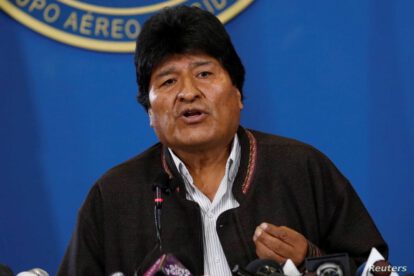 Expresidente de Bolivia Evo Morales en el Congreso por la Tierra