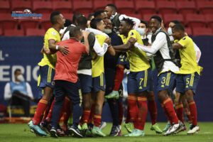 Colombia celebra la clasificación a la semifinal de la Copa América