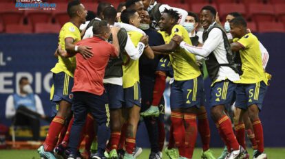 Colombia celebra la clasificación a la semifinal de la Copa América
