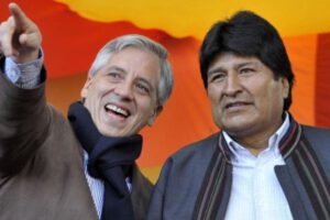 Evo Morales y Álvaro García Linera en el caso golpe de Estado