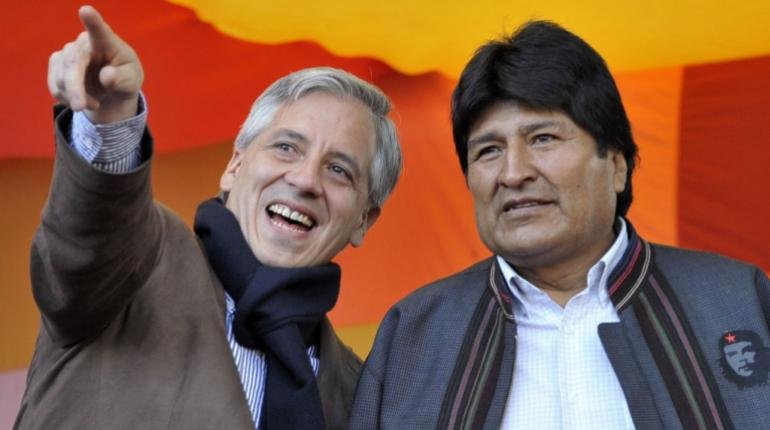 Evo Morales y Álvaro García Linera en el caso golpe de Estado
