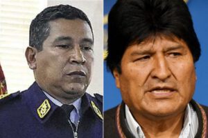 Evo Morales amenaza La Paz en conversación con excomandante de la FAB
