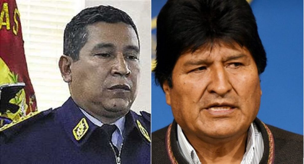 Evo Morales amenaza La Paz en conversación con excomandante de la FAB