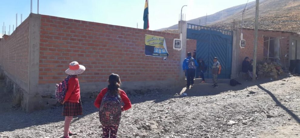 Condiciones educativas en Oruro en la escuela Agua Milagro