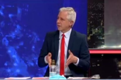 Álvaro García Linera durante la entrevista con Red Uno