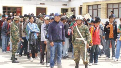 Reclutamiento Segundo Escalón para el servicio militar en Bolivia