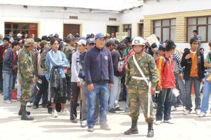 Reclutamiento Segundo Escalón para el servicio militar en Bolivia