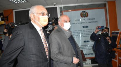 José Antonio Quiroga luego de salir de la Fiscalía