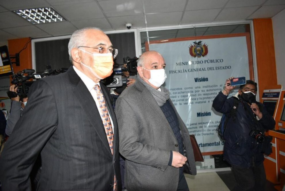 José Antonio Quiroga luego de salir de la Fiscalía