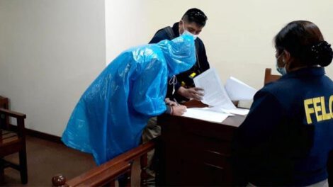 Fabián B.M. tras la audiencia por violencia intrafamiliar