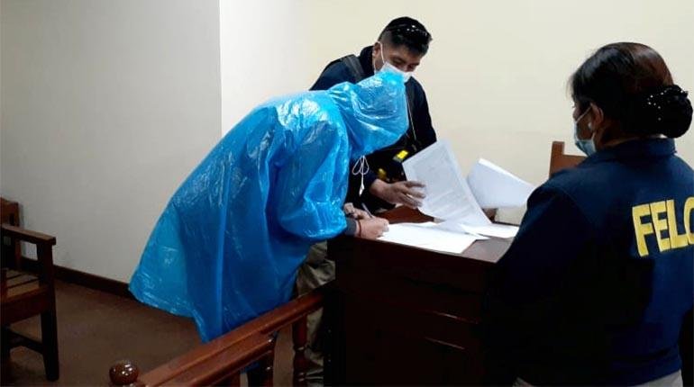 Fabián B.M. tras la audiencia por violencia intrafamiliar