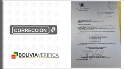 veracidad de la carta de Terceros