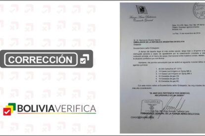 veracidad de la carta de Terceros