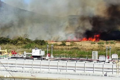 Incendio forestal en la frontera Bolivia-Brasil