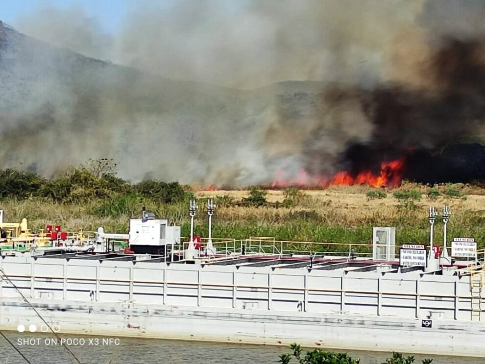 Incendio forestal en la frontera Bolivia-Brasil