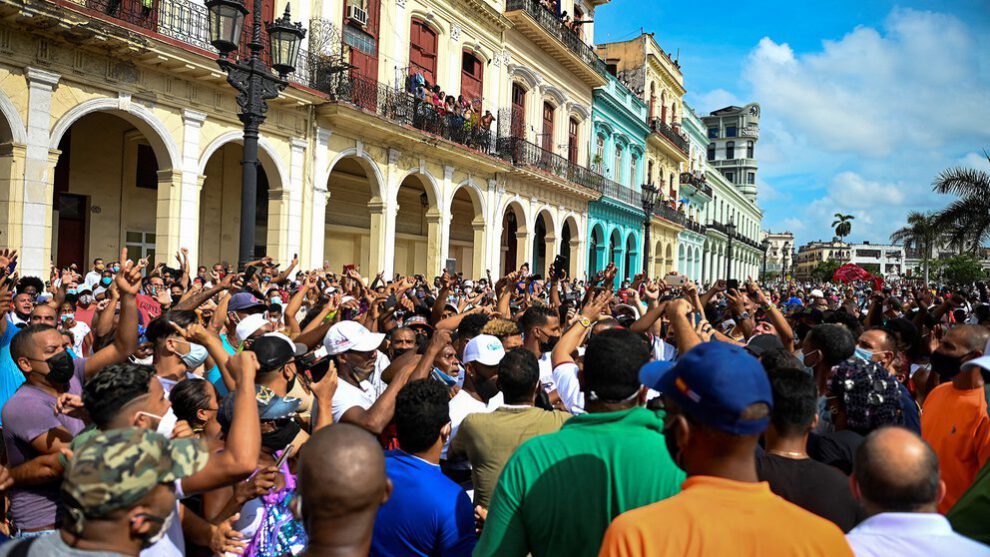 Protestas en Cuba por la crisis económica y el gobierno de Miguel Díaz Canel