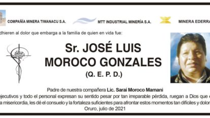 Obituario de José Luis Moroco Gonzales