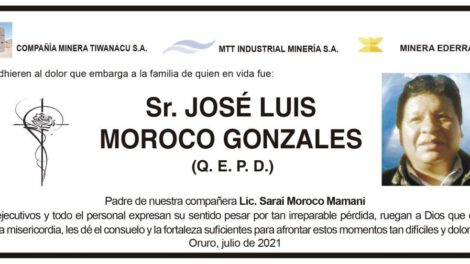 Obituario de José Luis Moroco Gonzales