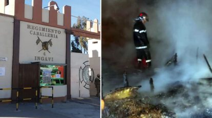 Incendio en un regimiento militar en El Alto
