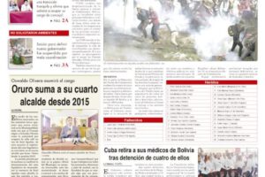 Portadas impresas del periódico La Patria