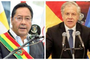 Luis Arce y Luis Almagro en el Consejo Permanente de la OEA
