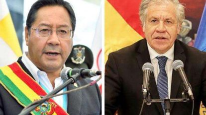 Luis Arce y Luis Almagro en el Consejo Permanente de la OEA