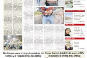 Portadas impresas del periódico La Patria