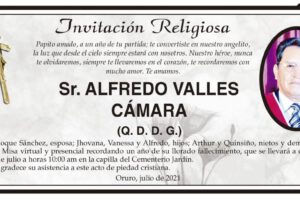 Invitación Religiosa para Alfredo Valles Cámara