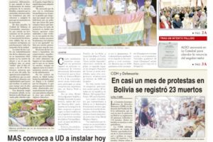 Portadas impresas del periódico La Patria