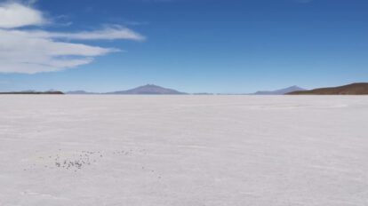 Perforación de pozos de litio en el Salar de Coipasa