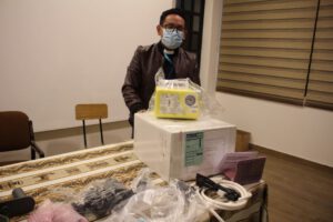 Respirador donación del Papa Francisco para pacientes Covid-19 en Oruro