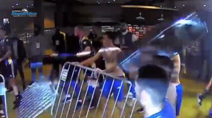 Incidentes en el túnel del Mineirao tras el partido de Boca Juniors