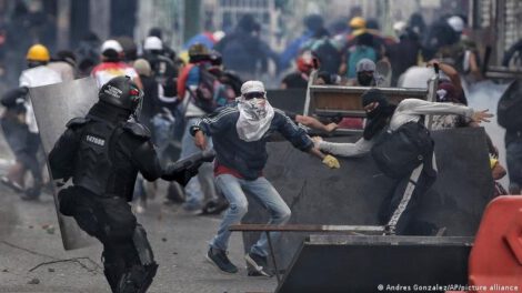 Protestas en Colombia durante el Día de la Independencia