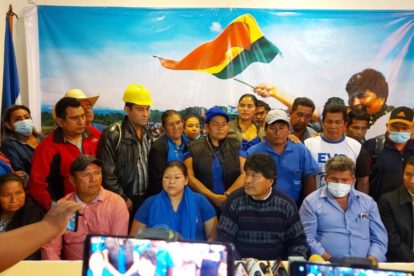 Evo Morales en conferencia de prensa