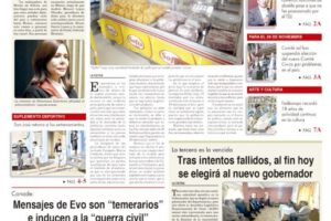 Portadas impresas del periódico La Patria