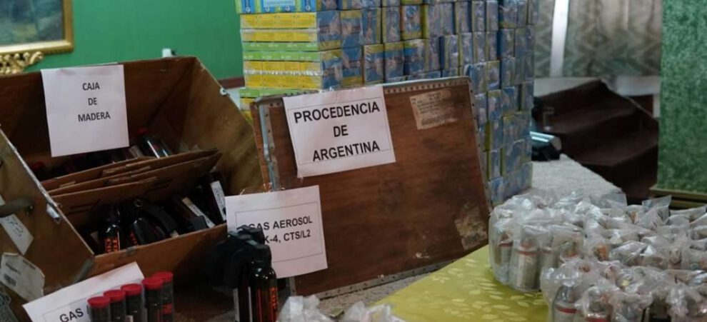 Contrabando agravado en el envío de material antidisturbios a Bolivia