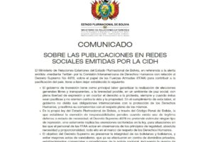 Gobierno transitorio respondió a las aseveraciones de la CIDH